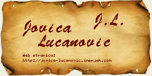 Jovica Lučanović vizit kartica